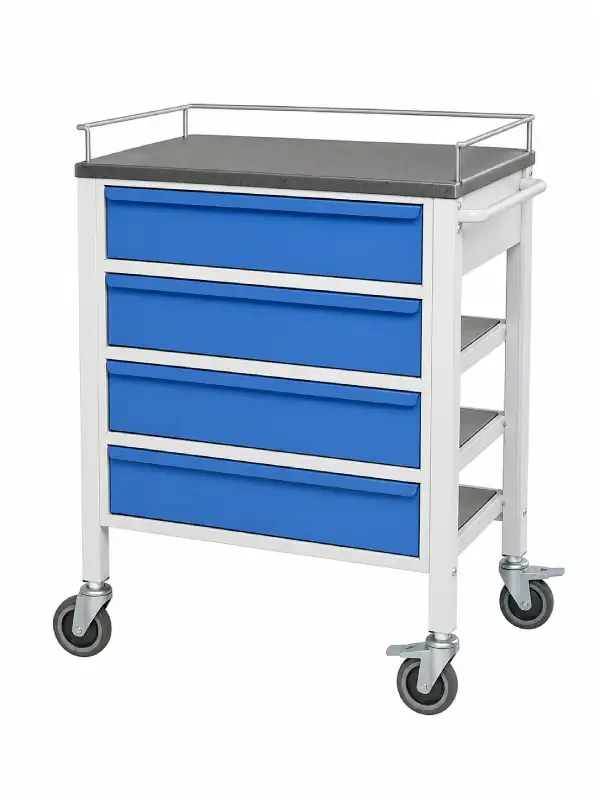Medicine Trolley (4 Drawers) — instrument, medicine & utility trolleys, Sigma Global Services